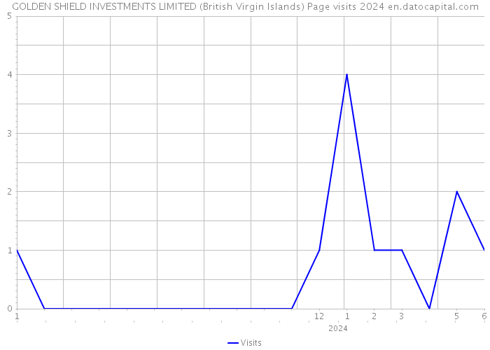 GOLDEN SHIELD INVESTMENTS LIMITED (British Virgin Islands) Page visits 2024 