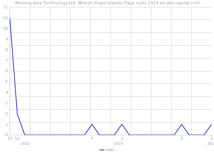 Winning Asia Technology Ltd. (British Virgin Islands) Page visits 2024 