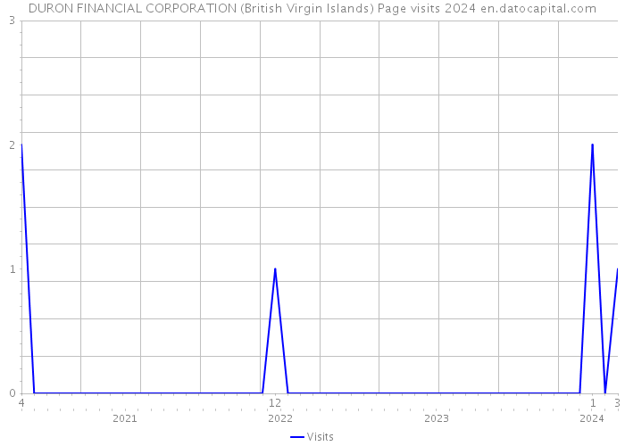 DURON FINANCIAL CORPORATION (British Virgin Islands) Page visits 2024 