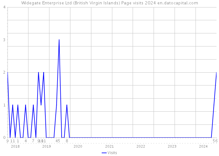 Widegate Enterprise Ltd (British Virgin Islands) Page visits 2024 